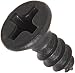 Steel Sheet Metal Screw, Black Oxide Finish, 82 degrees Flat Head, Phillips Drive, Type AB, #6-20 Thread Size, 1/2" Length (Pack of 100)