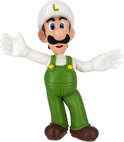 Miniatura 1 de Sanei Boeki Super Mario Figura Colección Fire Luigi 1.57 x 1.57 x 1.96 pulgadas FCM-014 Japan Import con lápiz óptico original bolígrafo táctil
