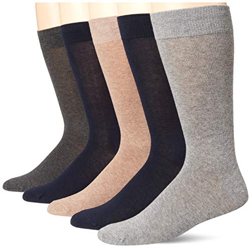 Best Dress Socks on Amazon: Top Picks for Style & Comfort 15 Amazon Essentials Men's Cotton Blend Solid Dress Socks, 5 Pairs, Navy/Grey/Tan, 8-12
