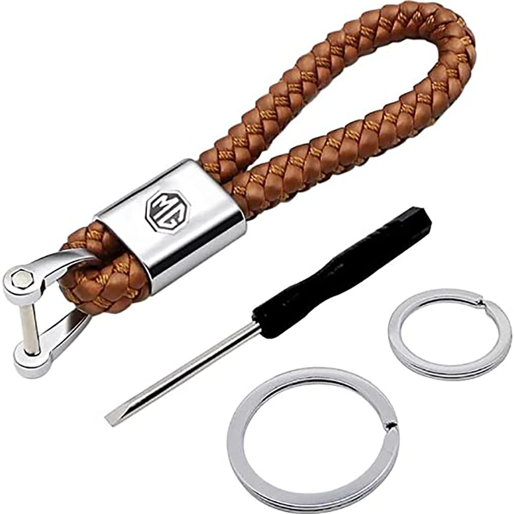 OUPAN Car Keychain, For Mg Mg3 Mg5 Mg6 Mg7 Tf Zr Zs Es Hs Ezs Morris 3 Gs Car Key Fob Replacement Fashion Key Ring Keychain Family Present Car Styling Accessories,A