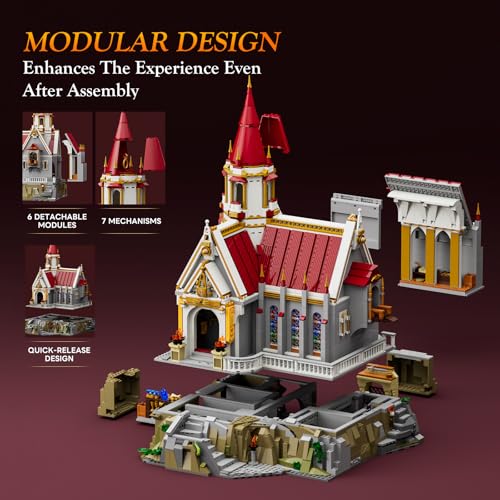 Lumibricks Medieval King's Castle Treasury Building Bricks Set - Middle Ages City Town Modular Collection Display Kit with Minifigures 3209 Pcs for Adults & Teens by Lumibricks - Image 3