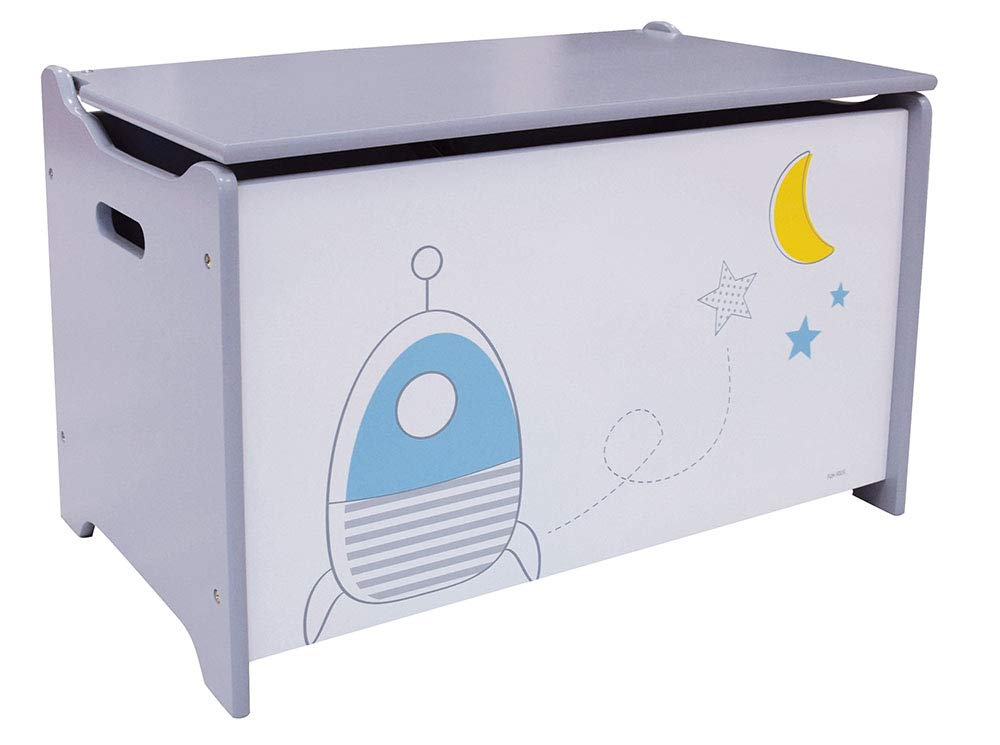 FUN HOUSE 713043 ESPACE - Cassetta per giocattoli, H.40 x L.58 x P.36 cm, per bambini, colore: Blu