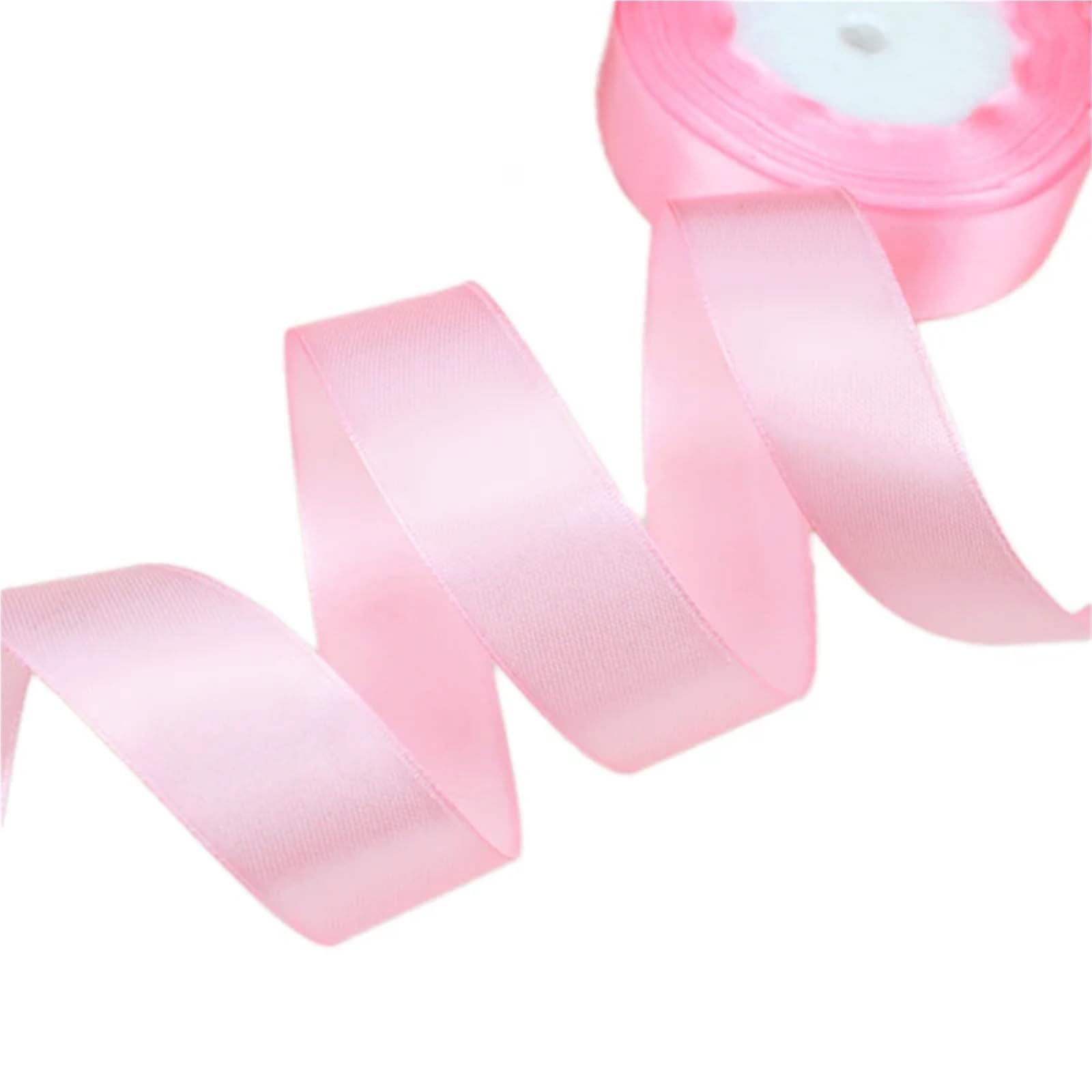Satinband Rosa Satinband in Mehreren Größen for einseitige Geschenkverpackungen, Weihnachtsbänder FüR Geschenkverpacken