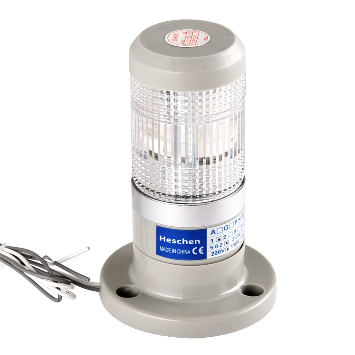Heschen lampadina LED luce di avvertimento torre luce di segnale 220 V AC bianco 2 fili