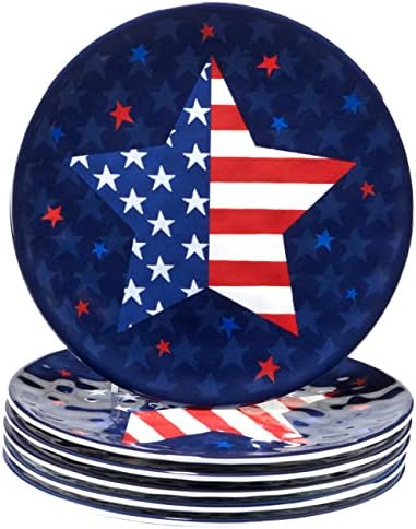 Certified International Stars & Stripes 9" Melamine Salad/Dessert...