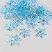 Produktbild HNLHAKER Schneeflocken Silber Ornamente, Glitter Schneeflocken Tabelle Konfetti Plastik Shimmer Schneeflocken Verzierungen für Geburtstags-Party-Dekor,S,3CM 300 Tablets