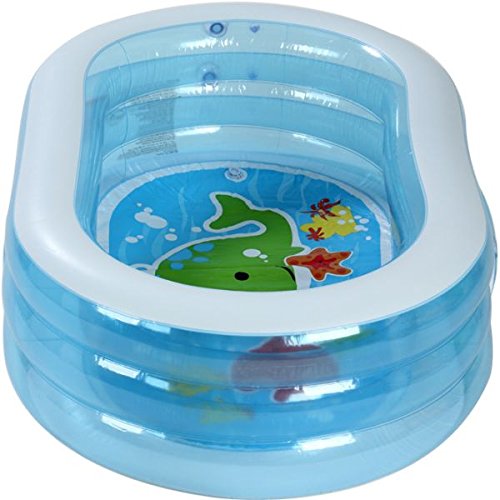 Jilani Kids Pool Swimming Pool Inflatable Size 5ft with Manual Pump, Multi 2