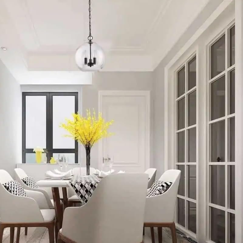 Lustre moderne en verre suspension loft design pour salon et café