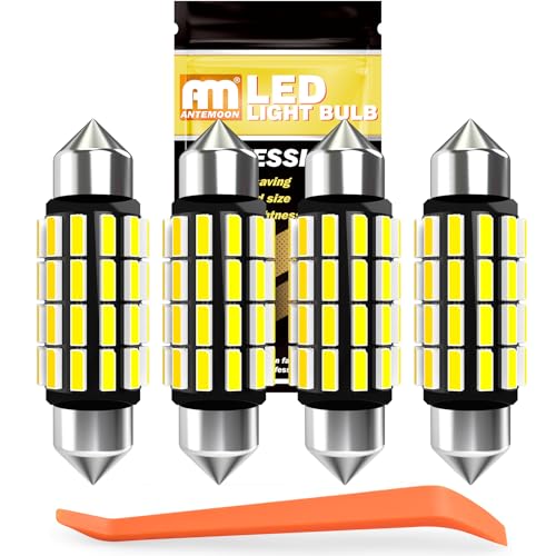 ANTEMOON 39mm Festoon C5W LED Lampadine 6500K Bianco 12V 24V 6418 Lampadina Siluro LED 4014 24SMD Canbus Senza Errori Luci Interne Auto Lampada Porta Lettura Soffitto Interior Luce Targa, 4Pcs