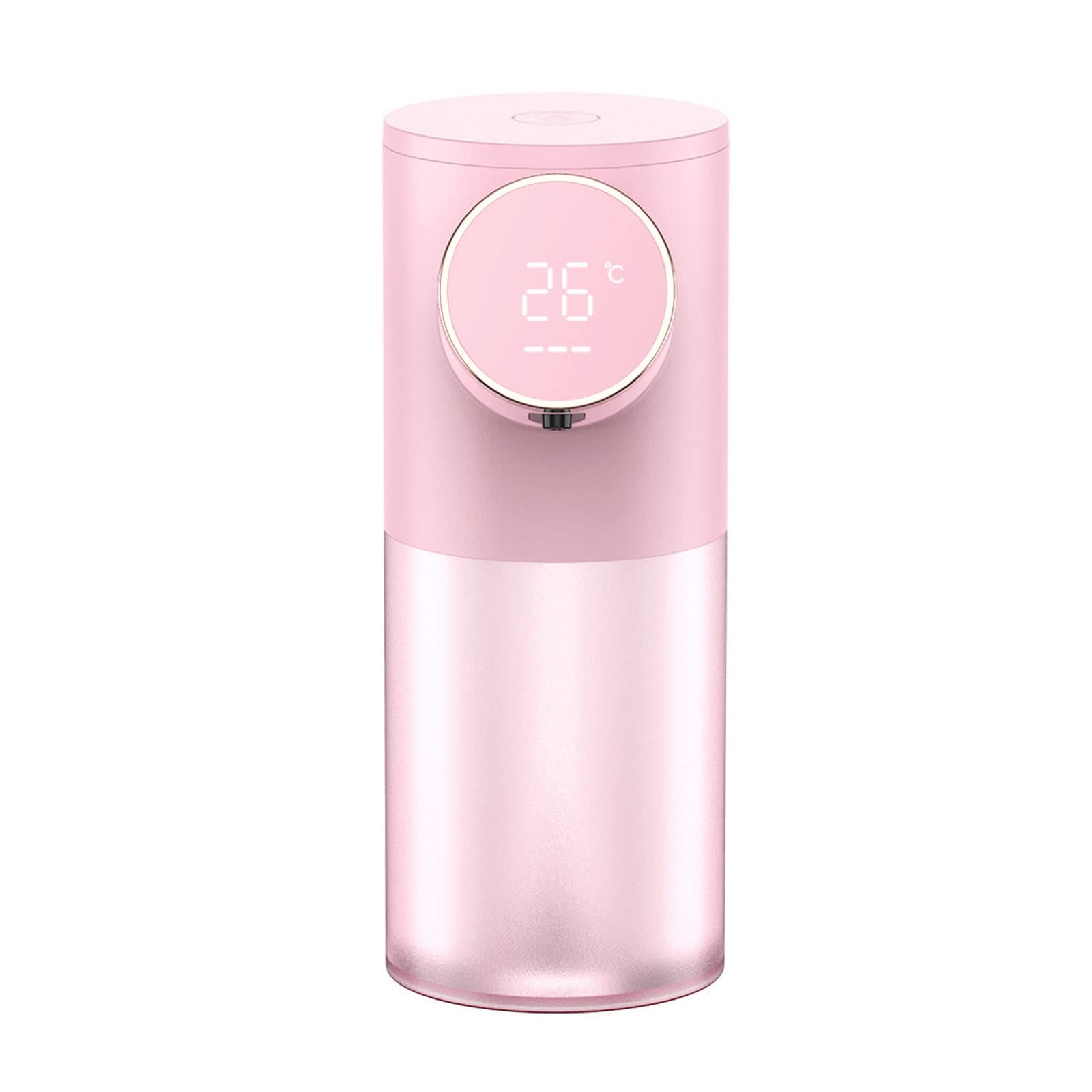 Dispensador automático de jabón de espuma con carga USB en color rosa