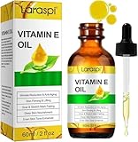 laraspi Vitamin E Oil, Vitamin E Oil for Skin, Face, Scars, Body, for Moisturizing Dry Skin, 2 Oz