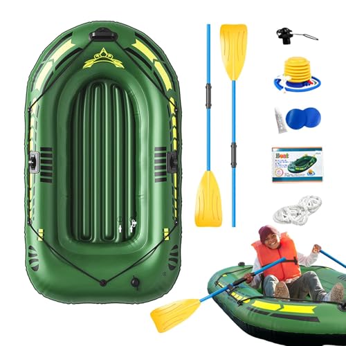 Barco inflable para adultos, portátil, para exteriores, bote inflable para adultos, extremadamente resistente, canoa, pesca, kayak, rafting, barco de pesca