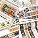 Gold Foil Washi Tape Set – 23 Rolls Tarot Washi Stickers Vintage Decorative Tapes for Journaling Supplies, Scrapbooking, DIY Crafts, Junk Journal, Craft Supplies(Celestial Symbols/ Starry/ Magic)