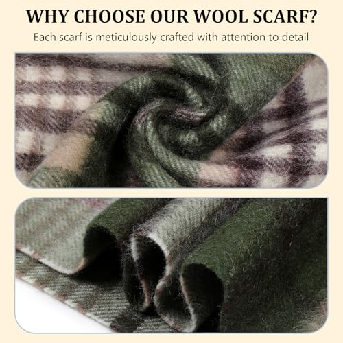 Wool Winter scarf Plaid scarf Soft Warm Tartan checkered Striped Fashion Scarf Classic for Women Men Scarves3