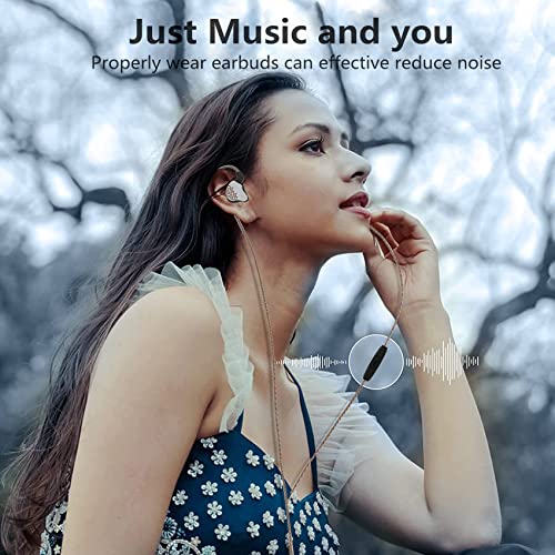 Image of Yinyoo Iem Earphones Kbear Rosefinch In-Ear Monitor Headphones Audiophile Earbuds, Wired Hifi Bass With 1Dd Driver For Musicians Isolation Headphones For Drummers Singers Stage (Brown, With Mic)