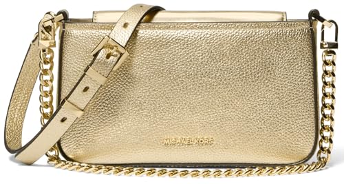 Michael Kors Bryant Bolsa transversal conversível pequena, Ouro pálido, One Size