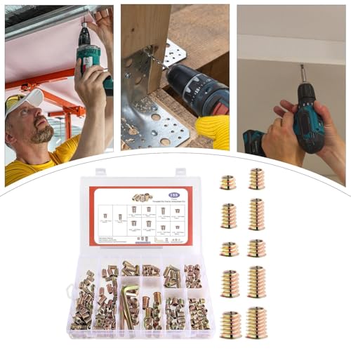 Kit d'écrous hexagonaux industriels et fixation boulon bois - 4
