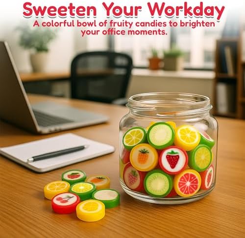 Fruit Slices Candy - Bulk 1 lb Bag of Individually Wrapped Candy Fruit Slices