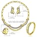 MOOCHI Women Necklace Jewelry Set Gold Plated Crystal Double Chain African Style