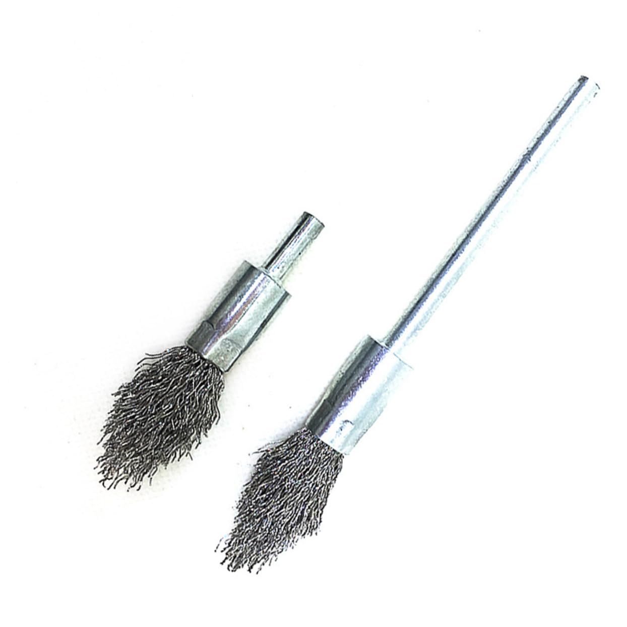 SOLUSTRE Pyramid Shape Wire Brush Handle 6mm for Metal Polishing Grinding Rust Removal Suitable for Grinder