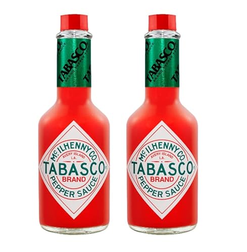 TABASCO Original Red Pepper Sauce ( 2 x 350 ml ) ist die kostengünstigste Variante! - Scharfe Soße aus nur drei 100% natürliche Zutaten - 3 Jahre Reifezeit scharfe Chili-Sauce - Glasflasche