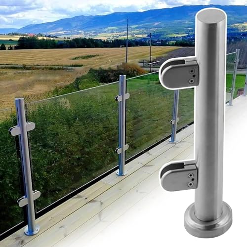 Poteau de balustrade en verre fixe garde-corps sans percer le vitrage