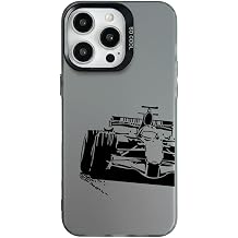 Black Ink Open-Wheel Racing Car Phone Case for iPhone 15-Black