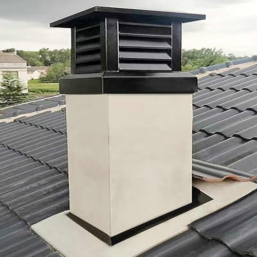 Square Chimney Cap Cover - Durable Rain Caps for Outdoor Use, Easy Installation, Ideal for Wet Conditions, Fireplace Protection - 250x250mm (9.8x9.8in)