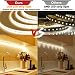 TTWAY COB LED Streifen 5M, Dimmbare LED Strip Warmweiss 3000K, 24V LED Streifen Licht, 480LEDs/M, CRI92, 8mm Breite, mit Fernbedienung und Netzteil für DIY Heimdekoration, Küche, Spiegel.