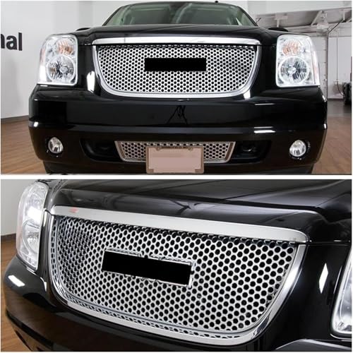 Rejilla delantera cromada de alta durabilidad para GMC Yukon 2007-2014 4