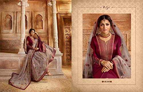 women's ready to wear indian embroidered ghaghra style salwar kameez (3001)2
