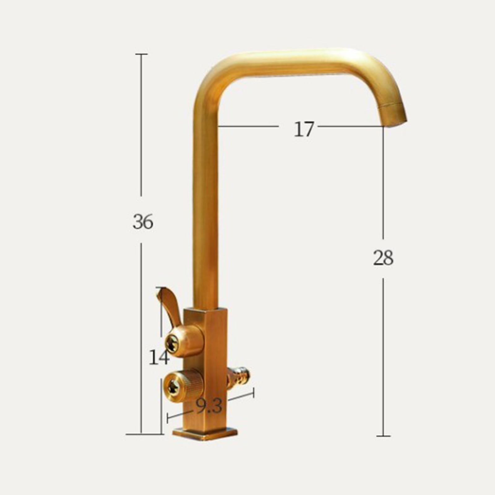 Grifo Fregadero Exterior Solo Agua Fria Grifo Lavadora Doble Salida 1/2 Pulgada Grifos Jardin Decorativo,Negro