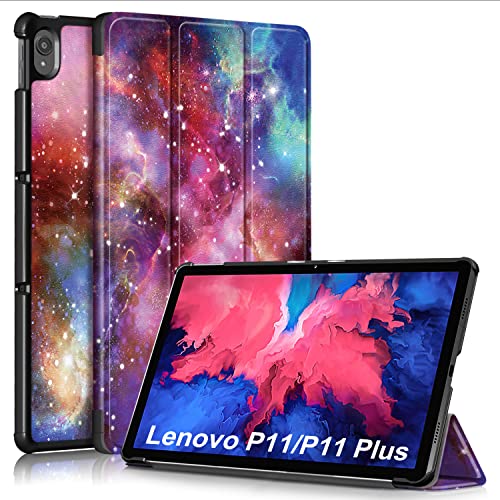 TOPCASE Hülle für Lenovo Tab P11 2020 /P11 Plus 2021 /Tab K11 2021/Tab K11 Pro 5G 2021 , Schlank Slim Hülle Schutzhülle mit Standfunktion mit Auto Schlaf/Wach , Galaxy Cover