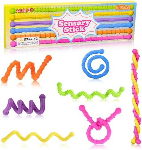 6 unidades de silicona Sensory Fidget Toys, Fidget Toys de silicona para niños a partir de 3 años y adultos, juguetes sensoriales para estrés, ansiedad, autismo, TDAH