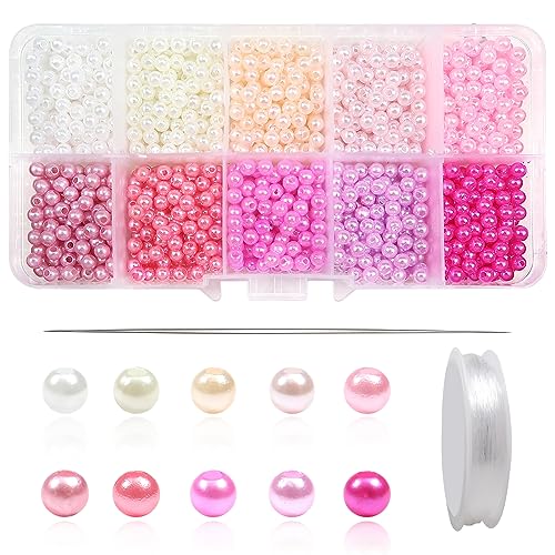 SUNNYCLUE 40 Perline Acriliche Colorate Imitazione Pietra - Tubi Curvi Grandi Foro 3.5mm Per Creazione Gioielli Fai Da Te, Braccialetti Amicizia E Collane - 2