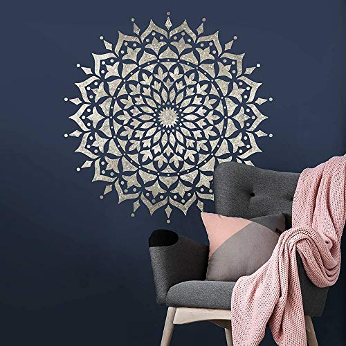 Generosity Mandala Stencil For Walls â€“ Wall Stencil Mandala â€“ Reusable Stencil Better than Mandala Decal â€“ Laser Cut Mandala Template for Painting â€“ Mandala Painting Stencil for Easy dÃ©cor (44 Inches)