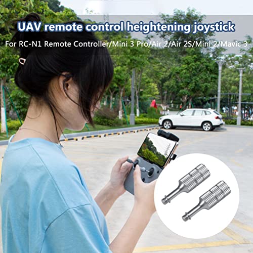 Image of Smart Controller Joystick Compatible for RC-N1 Smart Controller, Aluminum Controller Replacement Joystick Thumb Rocker, Extension Sticks Compatible for Mini 3 Pro Drone Accessories
