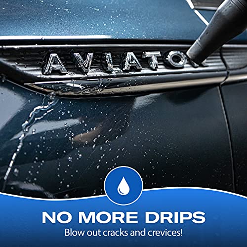 Blo Car Dryer Air-Gt - Quickly Dry Your Entire Vehicle After A Wash - No More Drips, No More Scratches- Adjustable Air Speed - Extra Long Hose - Rotating Wheels #TOP5