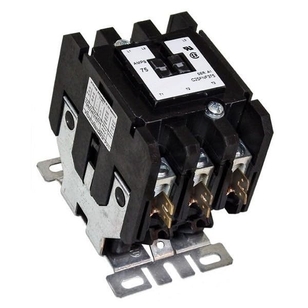 3 Pole, 75 Amp Inductive Load, 110 to 120 Coil VAC at 50/60 Hz, Nonreversible Definite Purpose Contactor