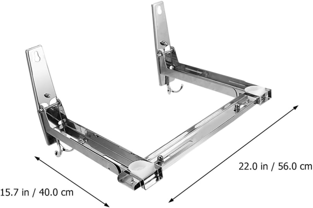 Ciieeo Wall Mounted Retractable Microwave Oven Rack Bracket for Kitchen