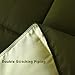 HIG 3pc Olive Green Queen Comforter Set - All Season Reversible Down Alternative Comforter with Two Shams - Quilted Duvet Insert with Corner Tabs - Box Stitched - Breathable, Soft, Fluffy