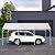 Wesnoy 12 x 20 ft Heavy Duty Carport Canopy Waterproof Garage Car Shelter Tarp Tent for Car Canopy Replacement Cover with 50 Ball Bungees, Only Top Cover, Frame is Not Included