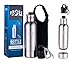 FROST Stainless Steel Beer Cooler Insulator + Complete Bundle Includes Neoprene Carrying Case + Opener + Carabiner + Spacers - Fits Most 12 oz Glass Bottles