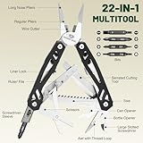Mossy Oak 22-in-1 Multi-Tool Pliers Includes Carry Bag |Stainless Steel Multifunctional Tool Featuring A Wire Cutter, Bottle Opener, and Screwdriver | Perfect for Camping and Maintenance | Black - Image 2
