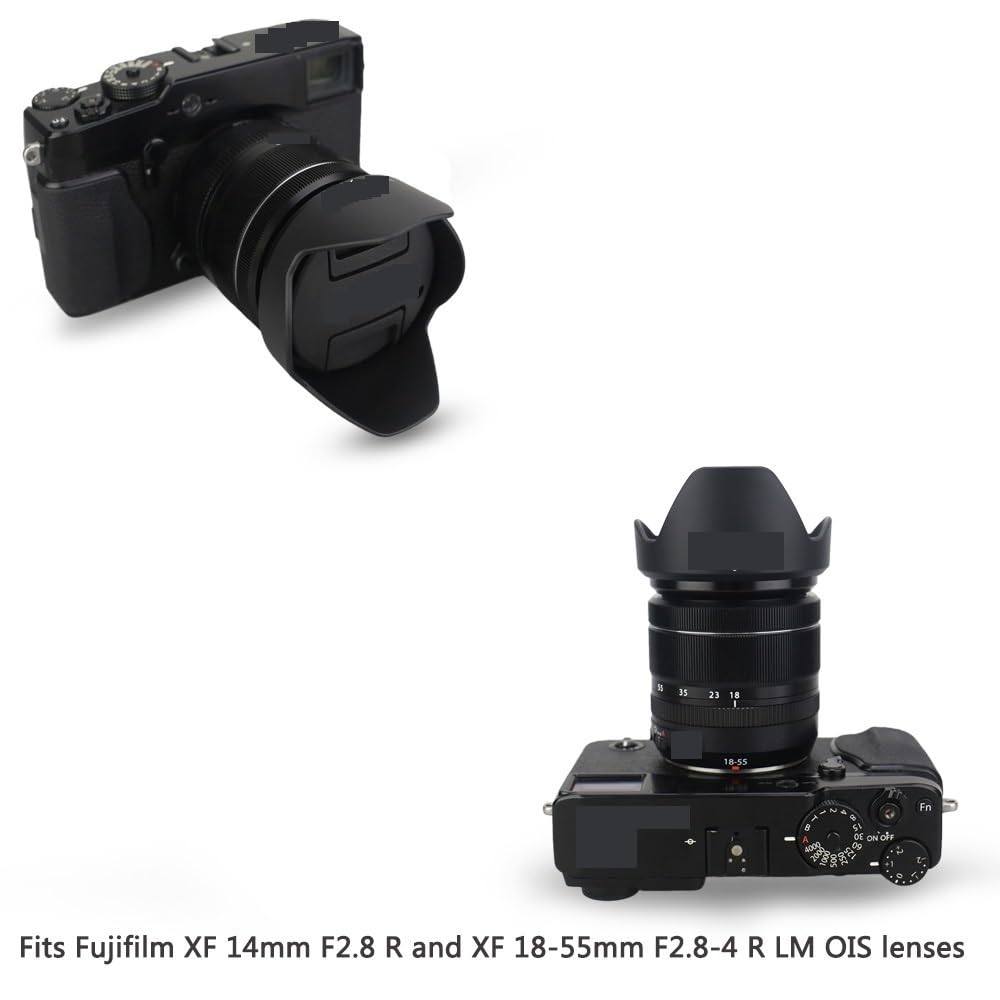 Amazon | レンズフード、for フジノン XF14mm F2.8 R & XF18-55mm F2.8 