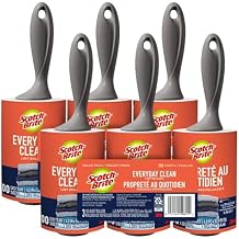 Scotch-Brite Lint Rollers, 100 Sheets per Roller, Pack of 6 600 Total Sheets Mega Value Lint Remover Pack for Pet Hair, Clothes & Furniture