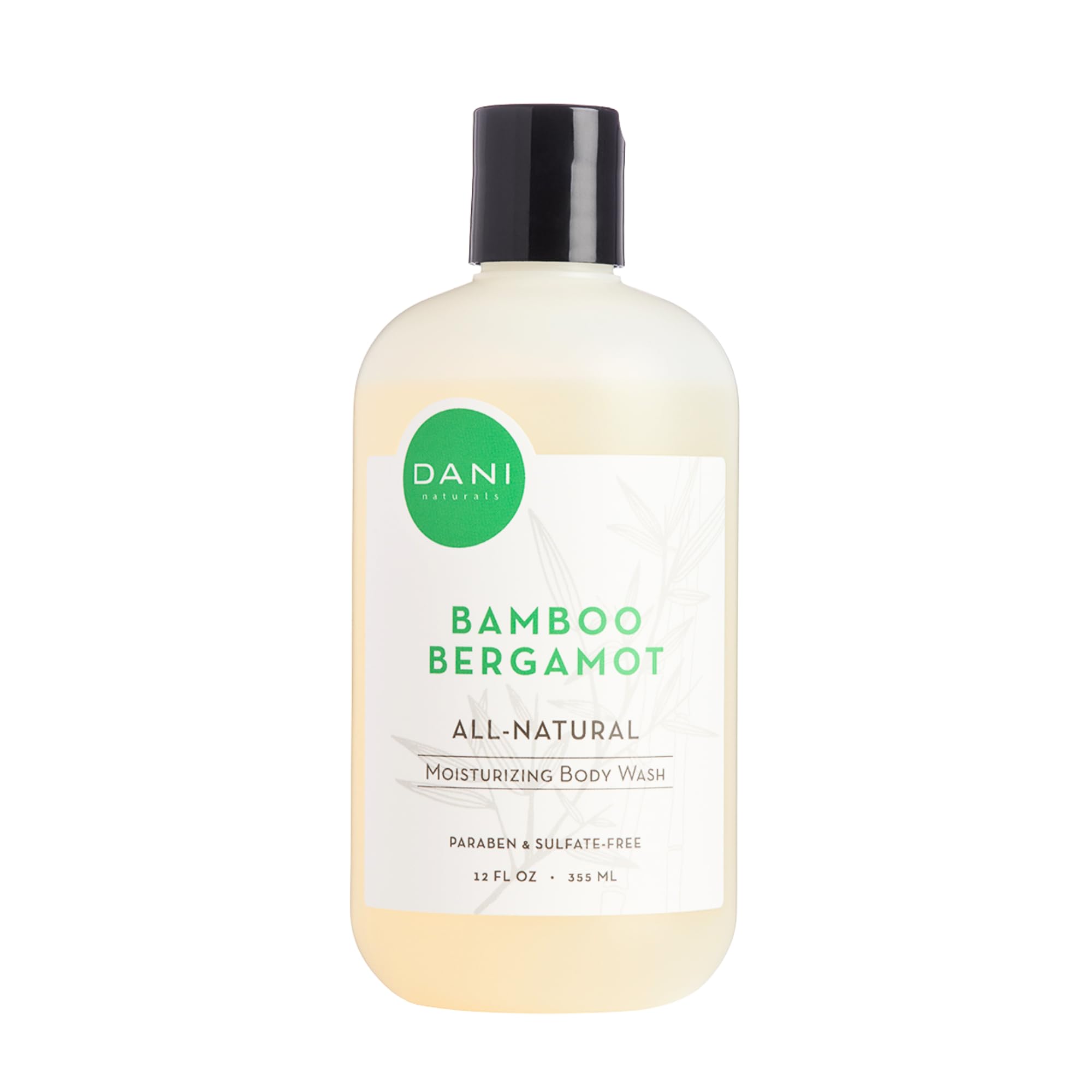 DANI Naturals Moisturizing Body Wash - Refreshing Bamboo Bergamot Scent with Organic Aloe Vera & Natural Glycerin - Paraben & Sulfate-Free Shower Gel