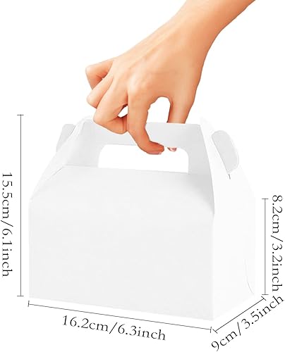 Vista 27 de Lainrrew 30 cajas de dulces a dos aguas, pequeñas cajas de regalos de fiesta de Navidad, caja de regalo de papel kraft para decoraciones de fiesta