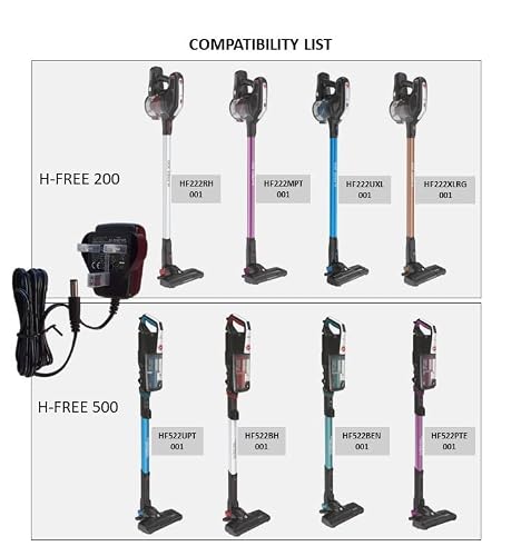 Hoover Genuine 26V Battery Charger for Vacuum Cleaner Original, Compatible with Hoover Cordless Vacuum Cleaner H-Free 500, H-Free 700, H-Free 800, Discovery