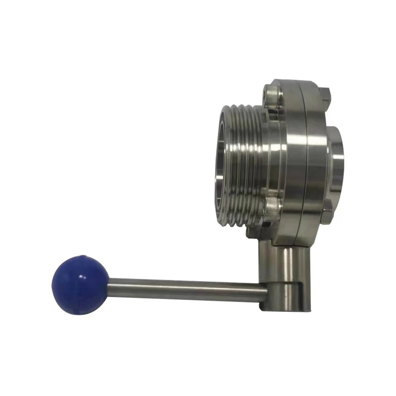 1" Welding 25MM T Type Male Thread 40MM Butterfly Valve Stainless Steel 304